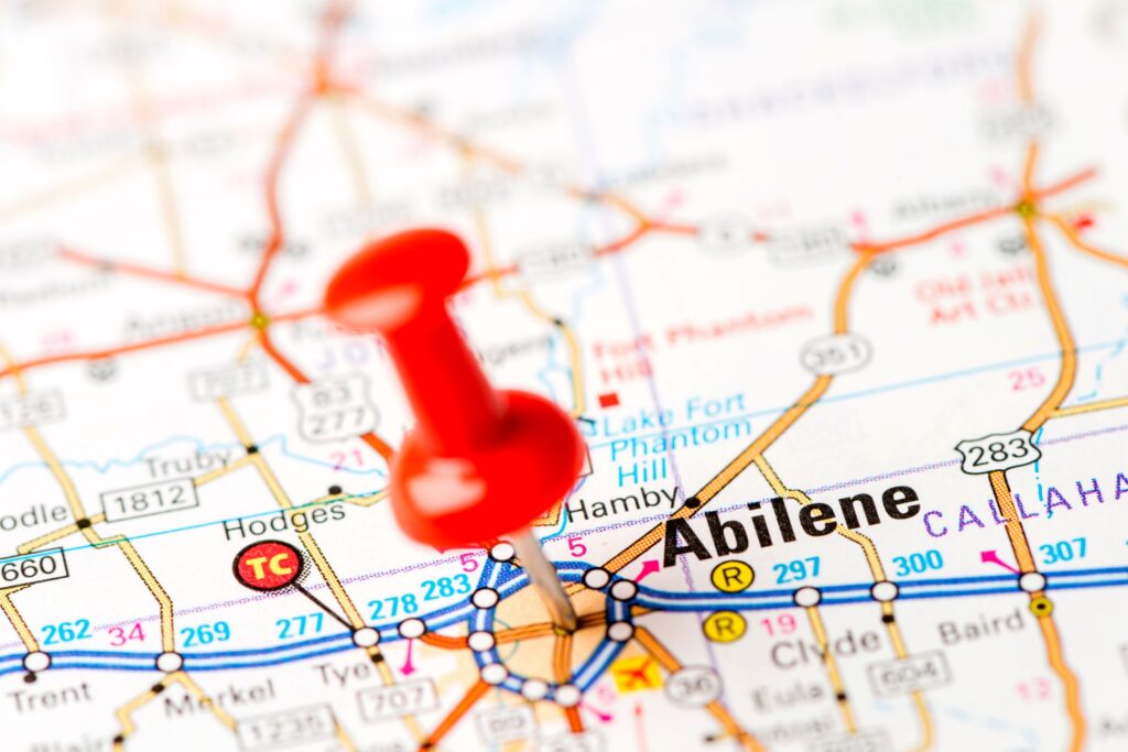 image showing map of abilene tx